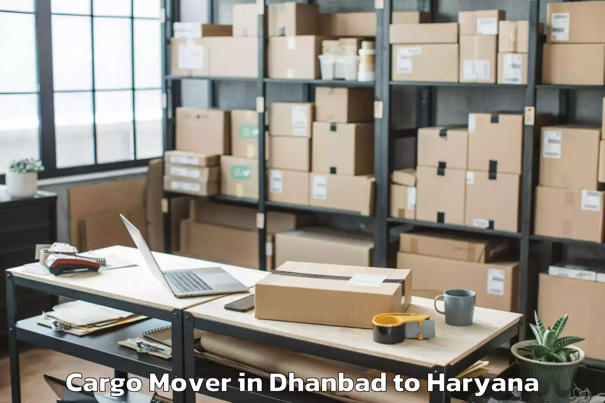 Book Dhanbad to Manav Rachna International Ins Cargo Mover Online